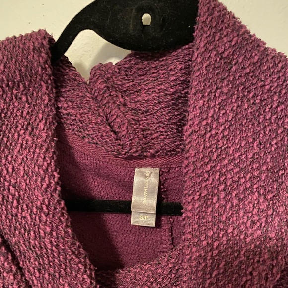 Purple cowl neck wrap front sweater small - Picture 3 of 3